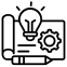 Blueprint icon with pencil sketch lines representing web design planning