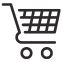 Shopping basket with code symbol representing e-commerce development