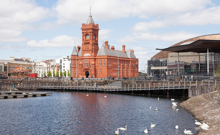 Skyline of Cardiff city, representing local businesses benefitting from SEO services in Cardiff.